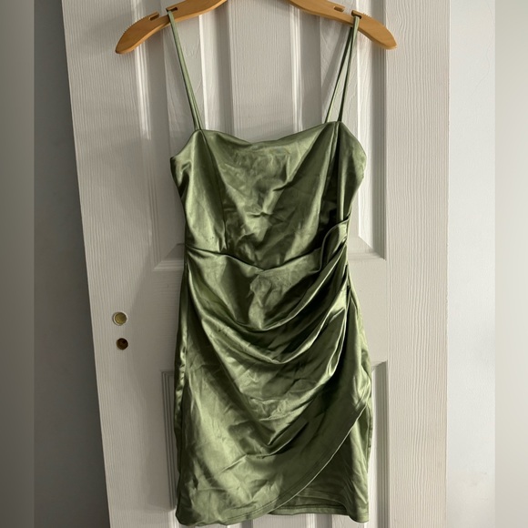 Windsor Sage Green Asymmetrical Hem Dress - Picture 3 of 3
